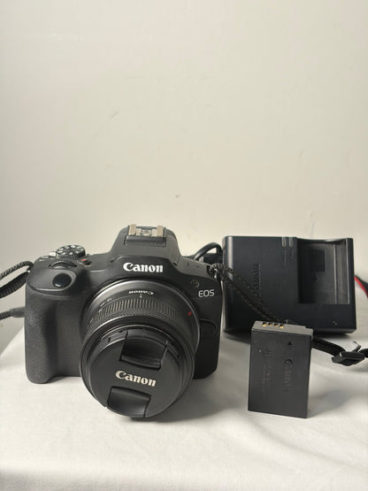 Appareil photo numérique hybride Canon EOS R100 + objectif 18-45 mm